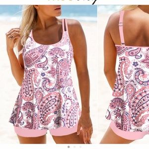 Tankini and shorts swimsuit